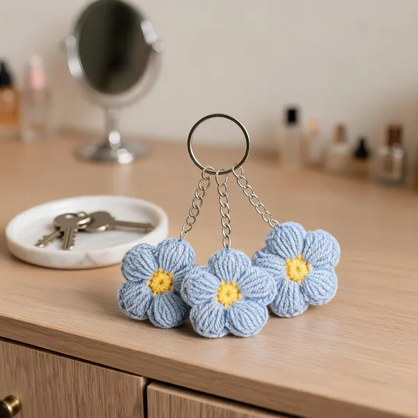 Puffy_Daisy_Keychain_-_Pack_of_3