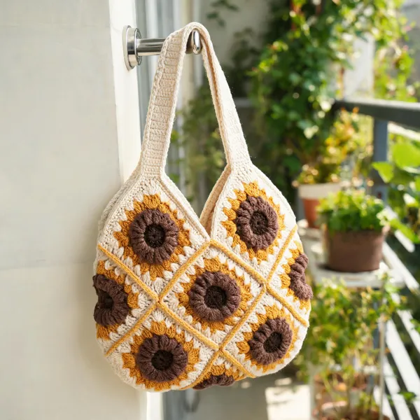 Boho_Sunflower_Crochet_Tote