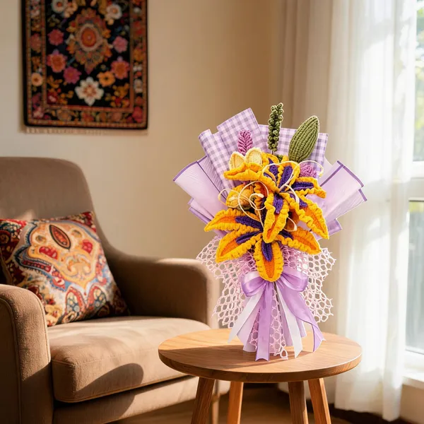 Lavender_Sunshine_Lily_Bouquet