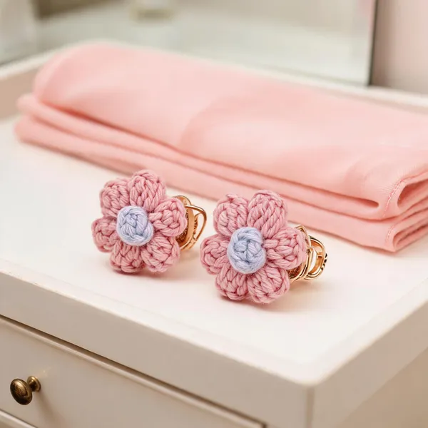 Mini_Puffy_Flower_Clip_Pink_-_Pack_of_2