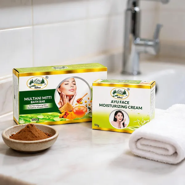 Natural_Face_Moisturizing_Cream_And_Clay_Bath_Bar_Combo_Soap_100G_|_Cream_50G_-_Pack_Of_2