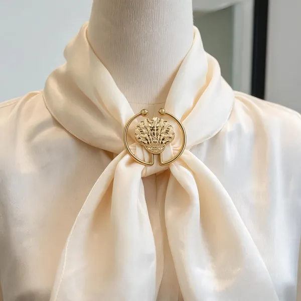 Gold-Tone_Shell_Scarf_Ring_for_Women
