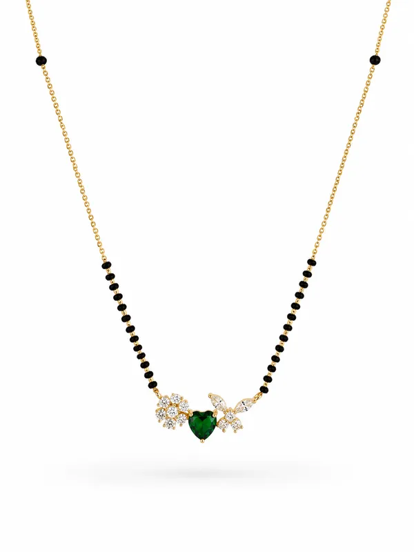 Emerald_Heart_Floral_Mangalsutra
