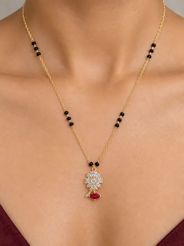 Floral_Ruby_Drop_Mangalsutra