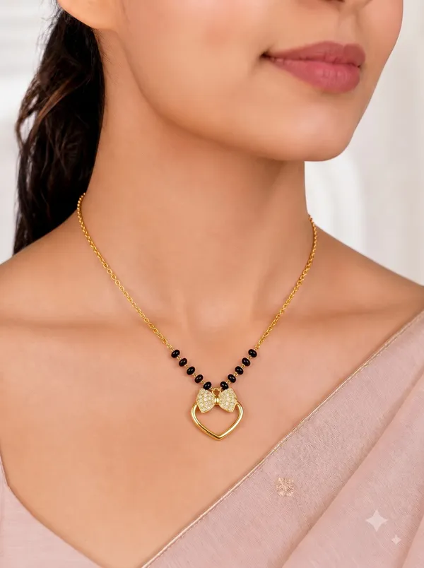 Golden_Heart_Bow_Mangalsutra