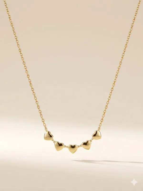 Golden_Hearts_Charm_Necklace
