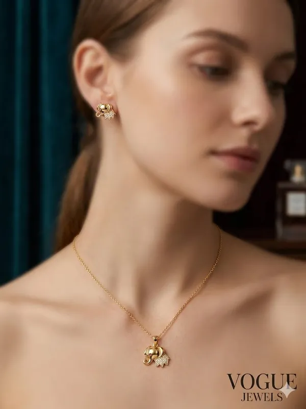 Royal_Elephant_Charm_Necklace_Earrings_Set