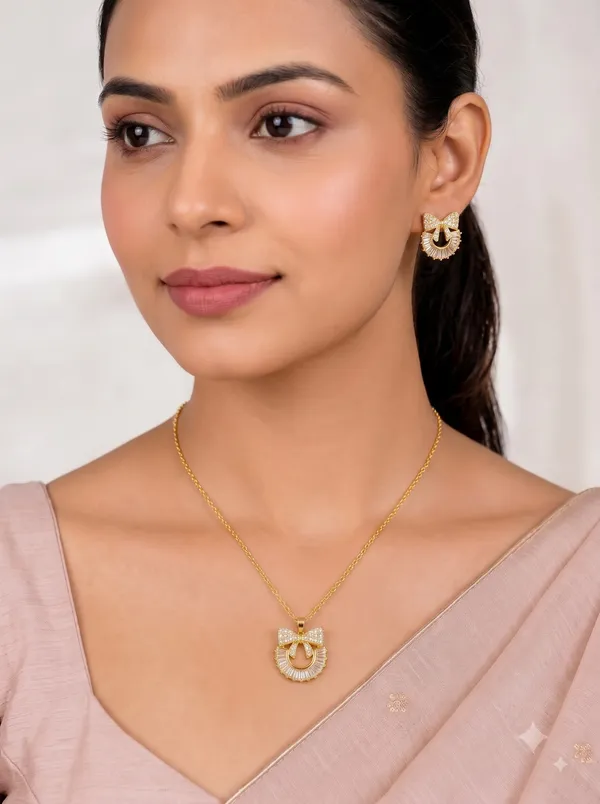 Crystal_Bow_Halo_Pendant_Earrings_Set