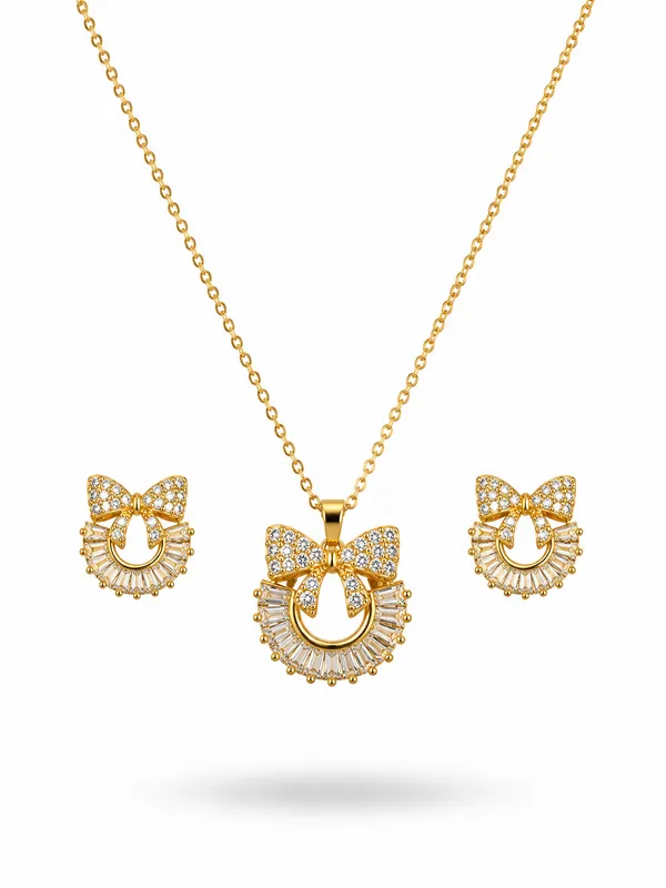 Crystal_Bow_Halo_Pendant_Earrings_Set