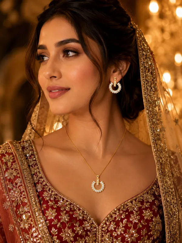 Radiant_Halo_Crystal_Pendant_Earrings_Set