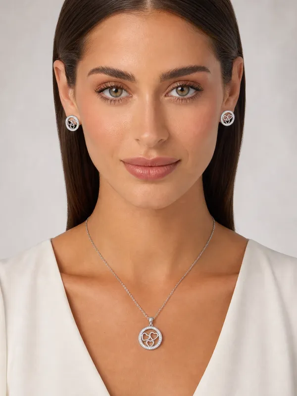 Triple_Heart_Sparkle_Pendant_Earrings_Set