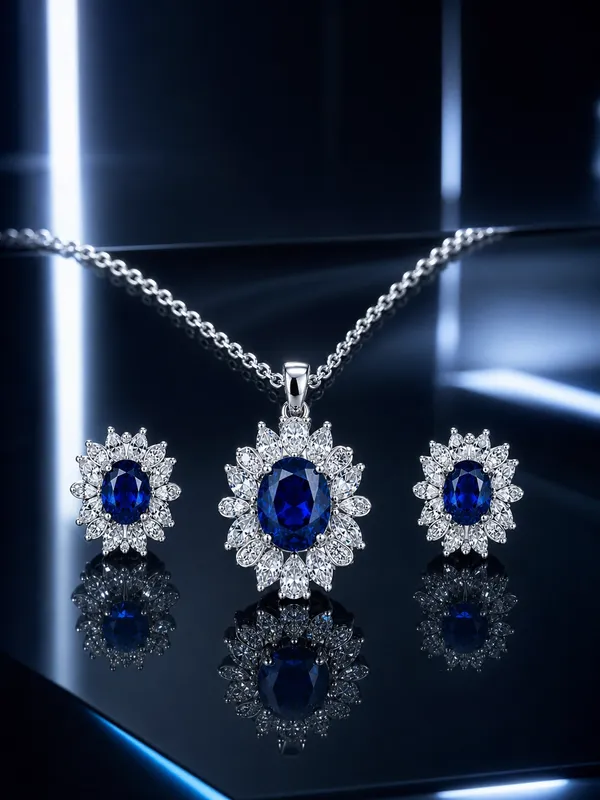 Royal_Sapphire_Bloom_Pendant_Earrings_Set