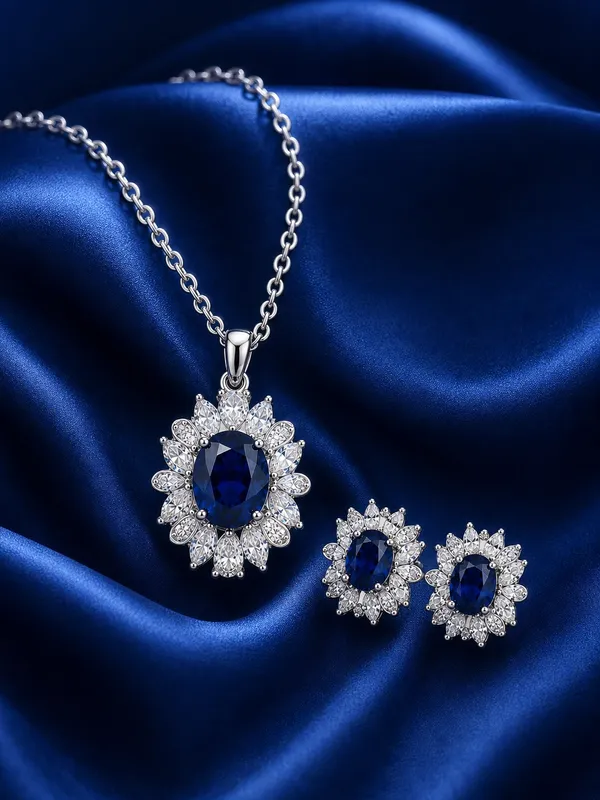 Royal_Sapphire_Bloom_Pendant_Earrings_Set