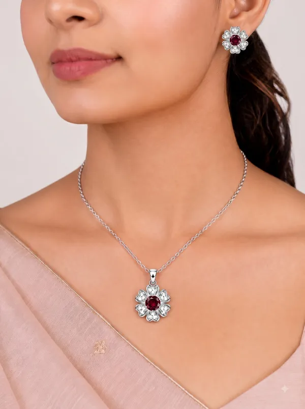 Ruby_Blossom_Floral_Pendant_Earrings_Set