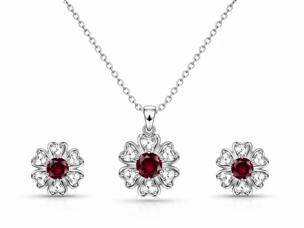 Ruby_Blossom_Floral_Pendant_Earrings_Set