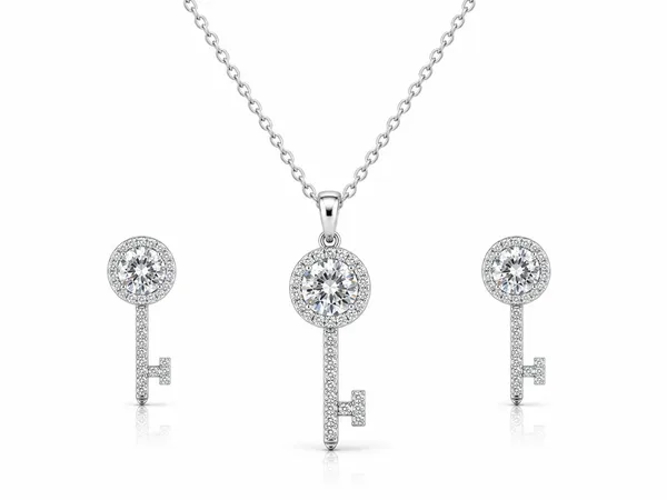 Crystal_Elegance_Key_Pendant_Earrings_Set