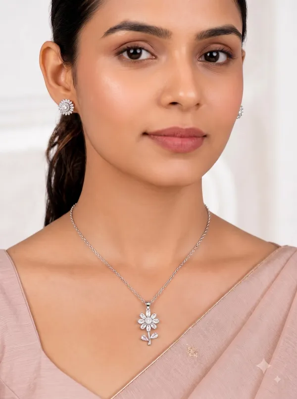 Elegant_Floral_Crystal_Pendant_Earrings_Set
