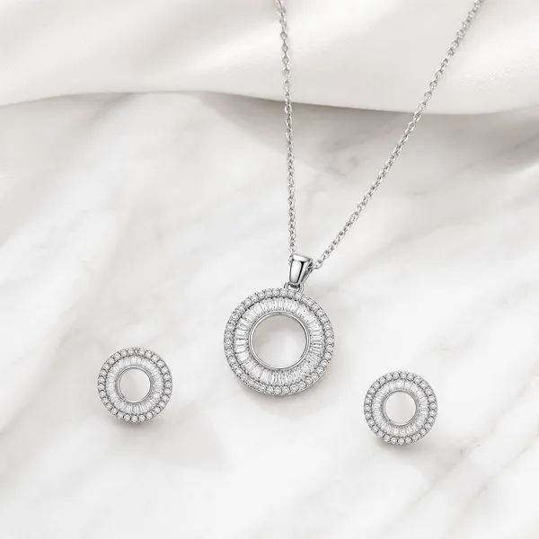 Radiant_Halo_Circle_Pendant_Earrings_Set