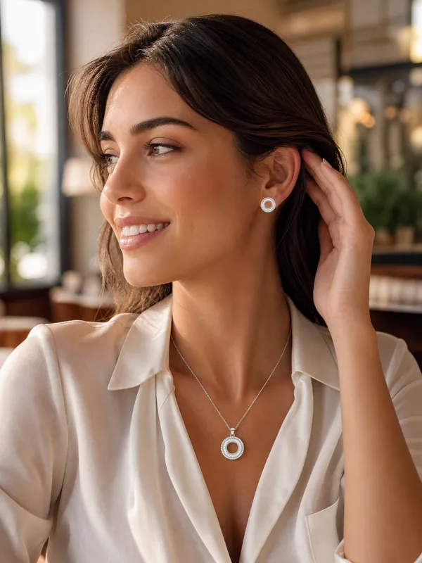 Radiant_Halo_Circle_Pendant_Earrings_Set