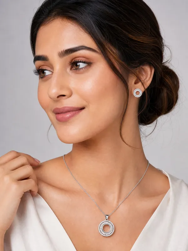 Radiant_Halo_Circle_Pendant_Earrings_Set