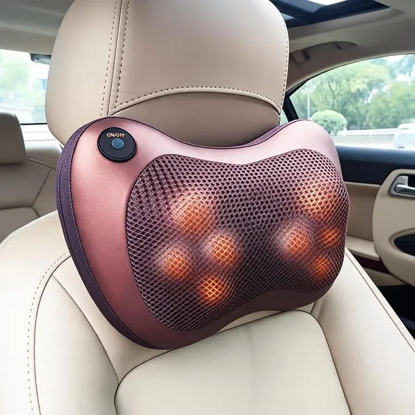 Dusty_Pink_Vibration_Neck_Back_Pillow_Massager_For_Car
