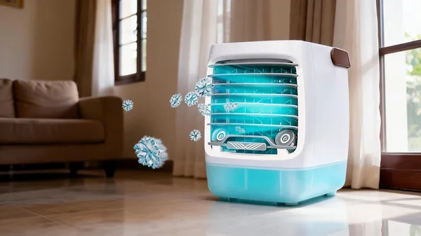 Plastic_Honeycomb_Pad_Personal_Room_Air_Cooler_White