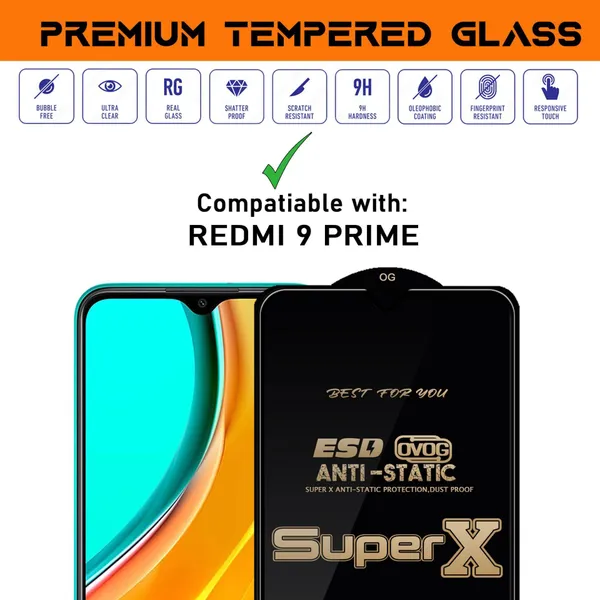 NEESME_Edge_To_Edge_Tempered_Glass_for_REDMI_9_PRIME_(Pack_of_1)