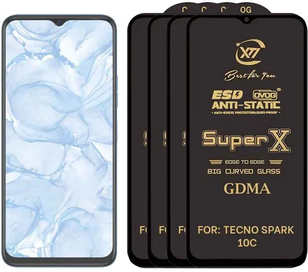 SuperX_Edge_To_Edge_Tempered_Glass_for_TECNO_SPARK_10C_(Pack_of_4)