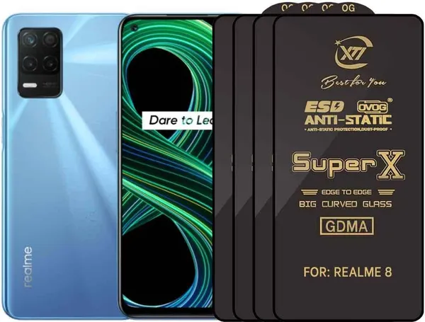 SuperX_Edge_To_Edge_Tempered_Glass_for_REALME_8_(Pack_of_4)