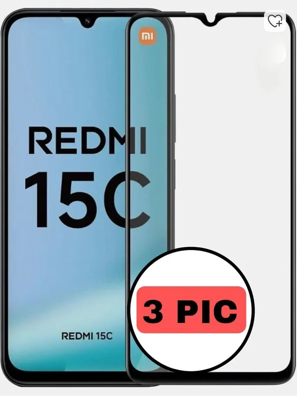 SuperX_Tempered_Glass_Guard_for_Redmi_15C_5G_(Pack_of_3)