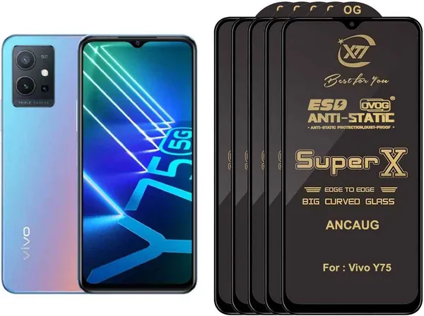 SuperX_Edge_To_Edge_Tempered_Glass_for_Vivo_Y75_(Pack_of_5)
