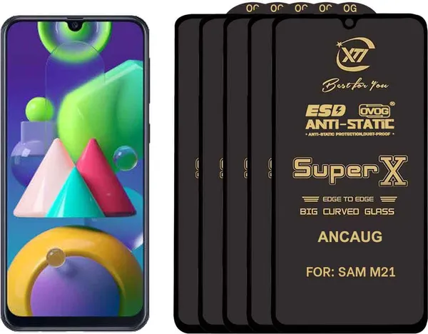 SuperX_Edge_To_Edge_Tempered_Glass_for_SAMSUNG_M21_(Pack_of_5)