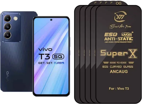 SuperX_Edge_To_Edge_Tempered_Glass_for_vivo_T3_5G_(Pack_of_5)