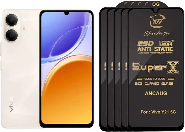 SuperX_Edge_To_Edge_Tempered_Glass_for_Vivo_Y21_5G_(Pack_of_5)
