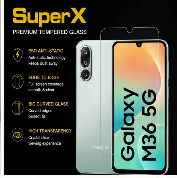 SuperX_Edge_To_Edge_Tempered_Glass_for_Samsung_Galaxy_M36_5G_(Pack_of_2)