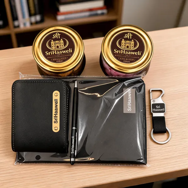 SriHaaweli_Gift_Set_With_Wallet_Pen_Notebook_And_Keychain