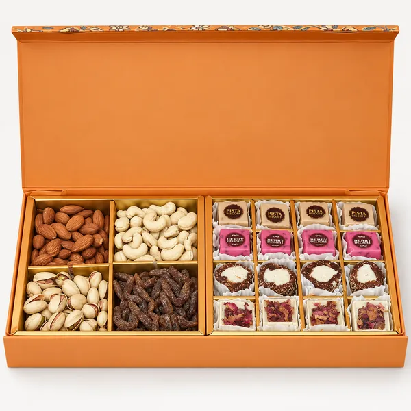 Orange_Floral_Print_Dry_Fruit_And_Sweet_Gift_Box