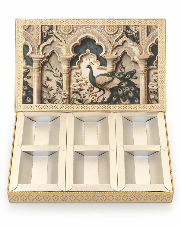 Decorative_Peacock_Design_Six_Compartment_Gift_Box