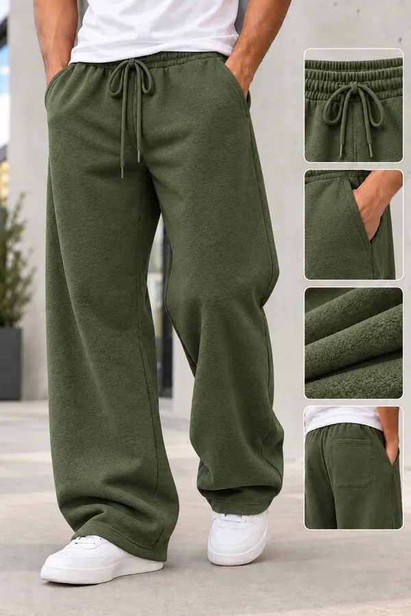 Olive_Fleece_Relaxed_Fit_Unisex_Joggers
