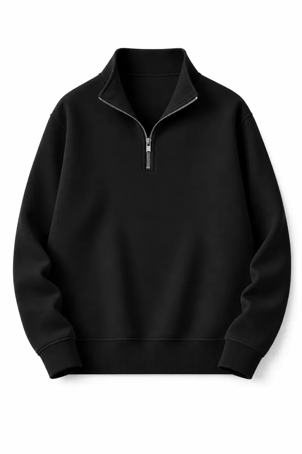 Black_Quarter_Zip_Sweatshirt_for_Men