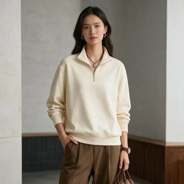 Off_White_Regular_Fit_Half_Zip_Sweatshirt