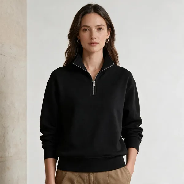 Black_Quarter_Zip_Sweatshirt_for_Men