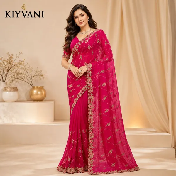 Magenta_Kanchi_Cotton_Embroidered_Festive_Saree_For_Women
