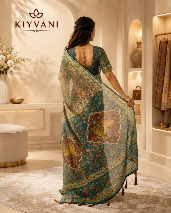 Multicolor_Cotton_Linen_Folk_Art_Motif_Printed_Saree_For_Women