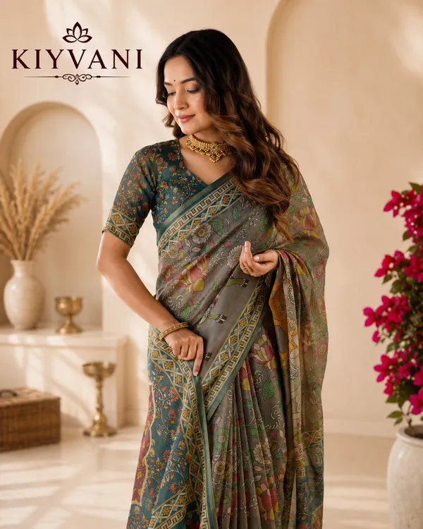 Multicolor_Cotton_Linen_Folk_Art_Motif_Printed_Saree_For_Women