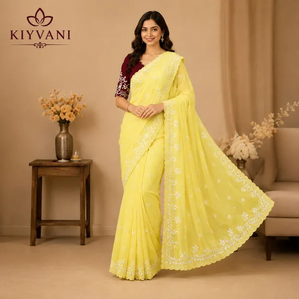 Yellow_Kanchi_Cotton_Embroidered_Saree_For_Women