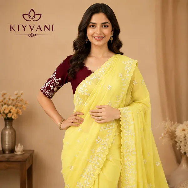 Yellow_Kanchi_Cotton_Embroidered_Saree_For_Women