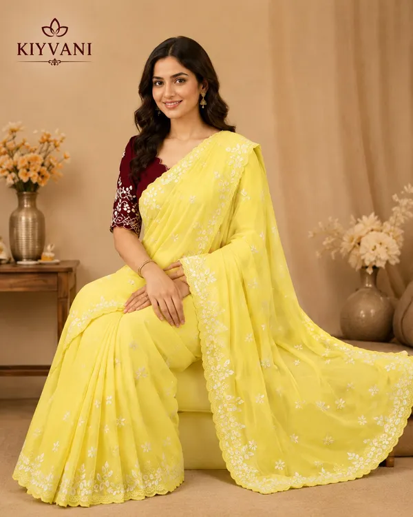 Yellow_Kanchi_Cotton_Embroidered_Saree_For_Women