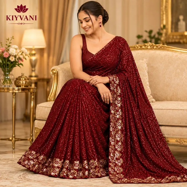 Maroon_Kanchi_Cotton_Sequin_Embellished_Saree_For_Women