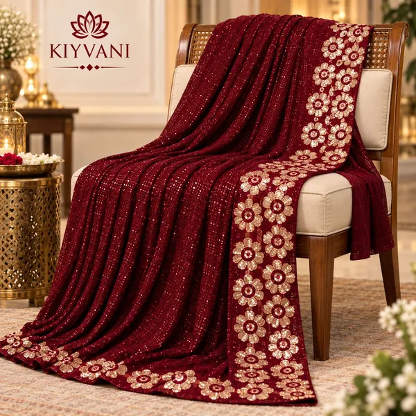 Maroon_Kanchi_Cotton_Sequin_Embellished_Saree_For_Women